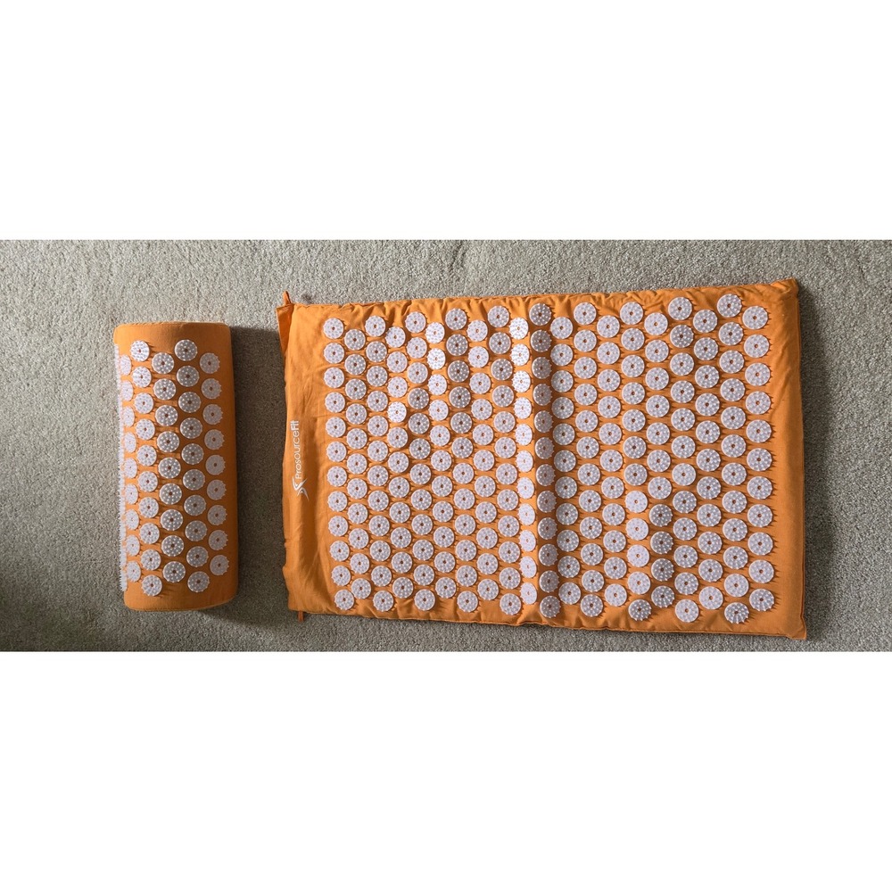 ProsourceFit Acupressure Mat and Pillow Set Orange Muscle Relaxation Massage Mat